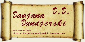 Damjana Dunđerski vizit kartica